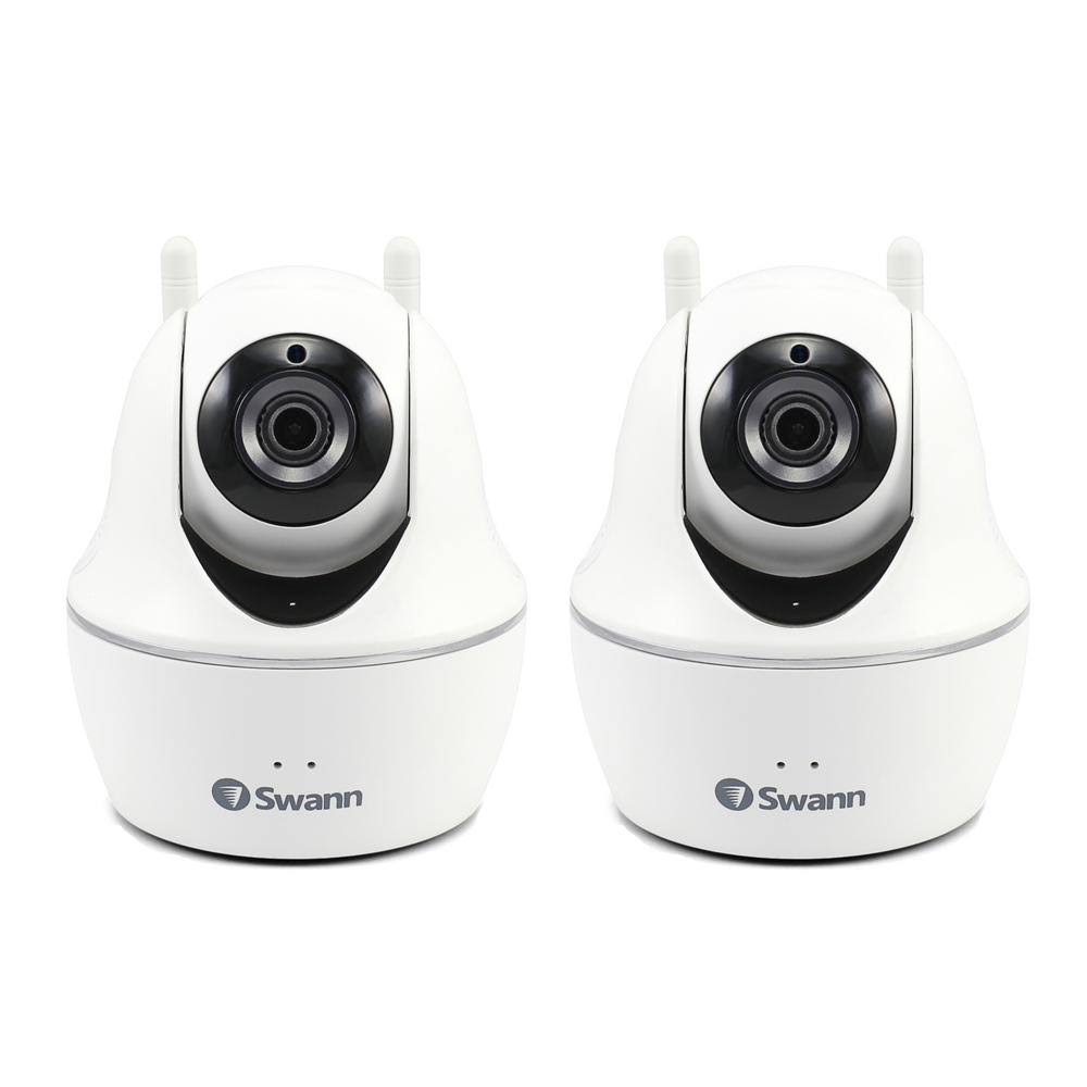 WiFi 1080p Indoor Pan and Tilt Wi-Fi Surveillance Camera (2-Pack)