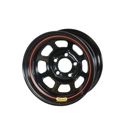 Bassett 50S54 15x10 D-Hole Lite 5x5 4 inch Backspace Black Wheel