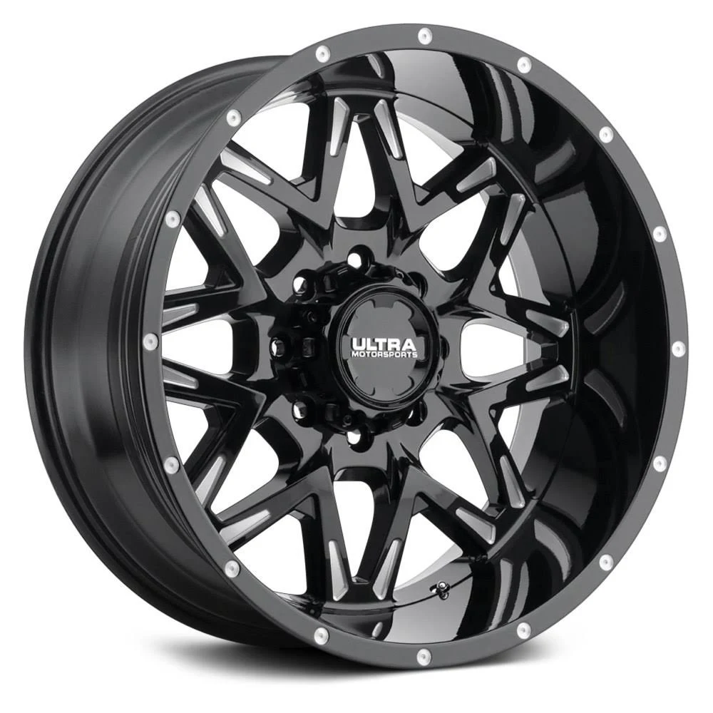 Ultra Carnivore 254U Wheel 20x9 8x170 Black Machined 18mm