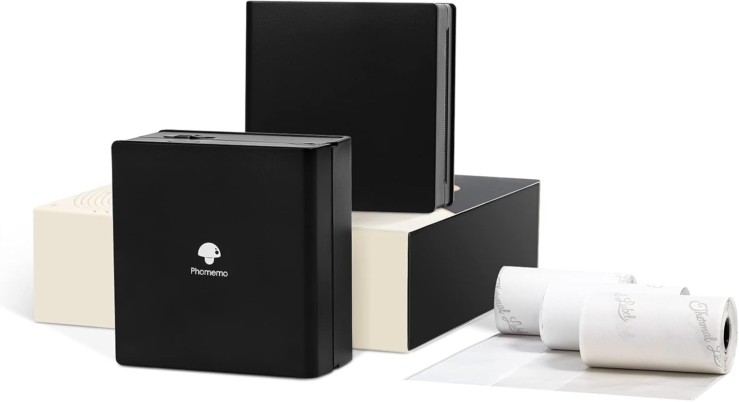 Phomemo Mini Pocket Printer- M02 Portable Thermal Tiny Photo Printer with 3 Rolls Paper, for Home, School, Office, Compatible with iOS and Android, Pink Pack of 2