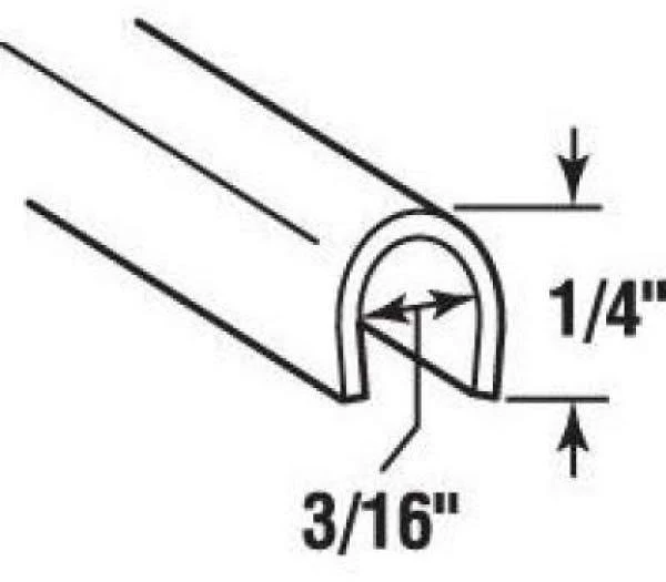 Sliding Patio Glass Door Repair Track Rail Cover 1/4 in. x 8 ft. Stainless Steel