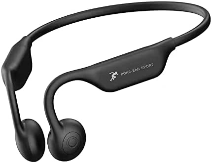 Bone Conduction Headphones, ZRUHIG Open Ear Headphones with MIC, Wireless Bluetooth 5.2 Sport Headset IP65 Sweat Resistant for Running, Bicycling, Hiking, Yoga -Black (Frosted Black)