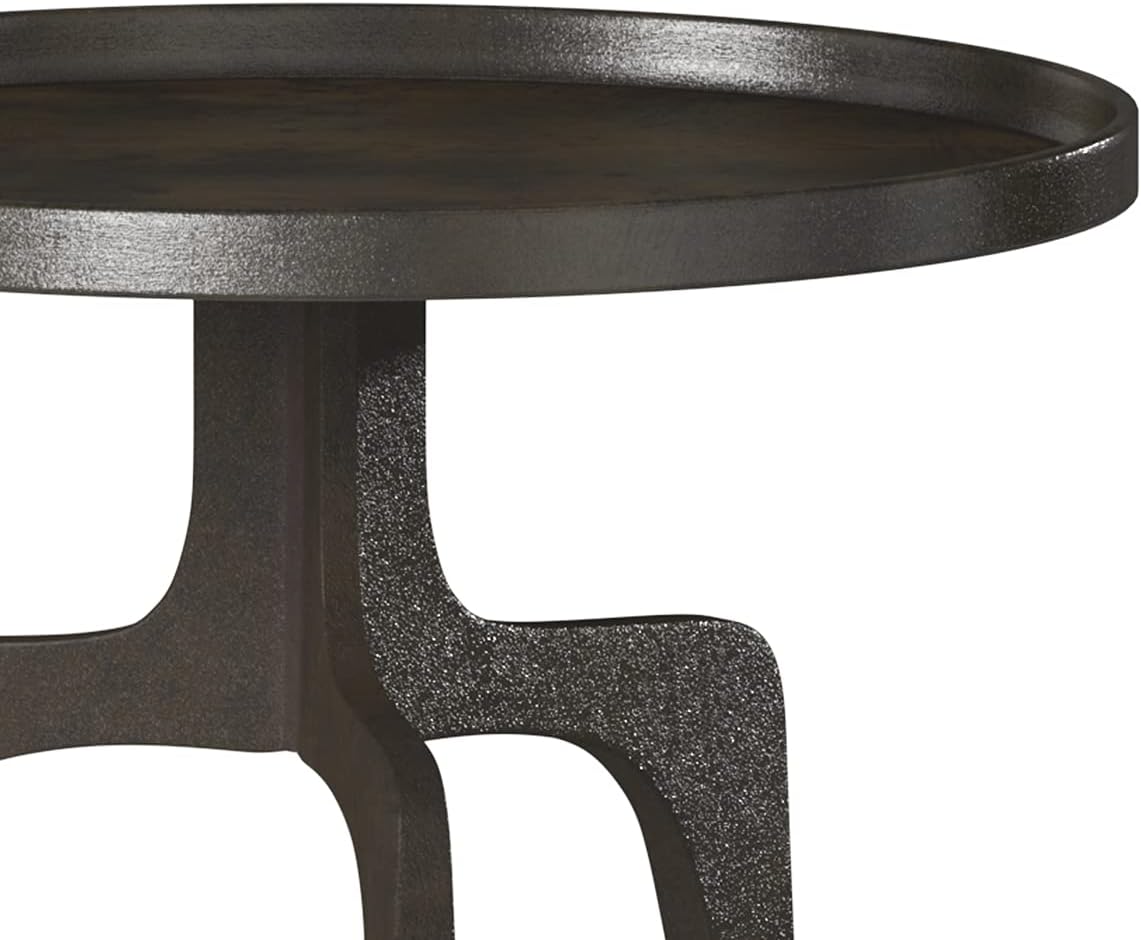 Pulaski Mid-Mod Aluminum Midnight Black Accent table