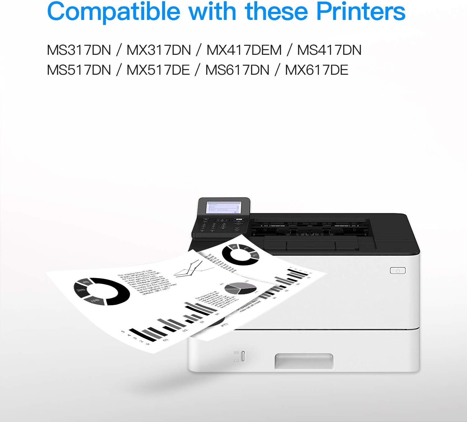 LxTek Compatible Toner Cartridge Replacement for Lexmark 51B1000 to use with MS417DN MS317DN MS517DN MS617DN MX517DE MX617DE MX317DN MX417DE Printers (Black, 1 Pack) Pack of 2