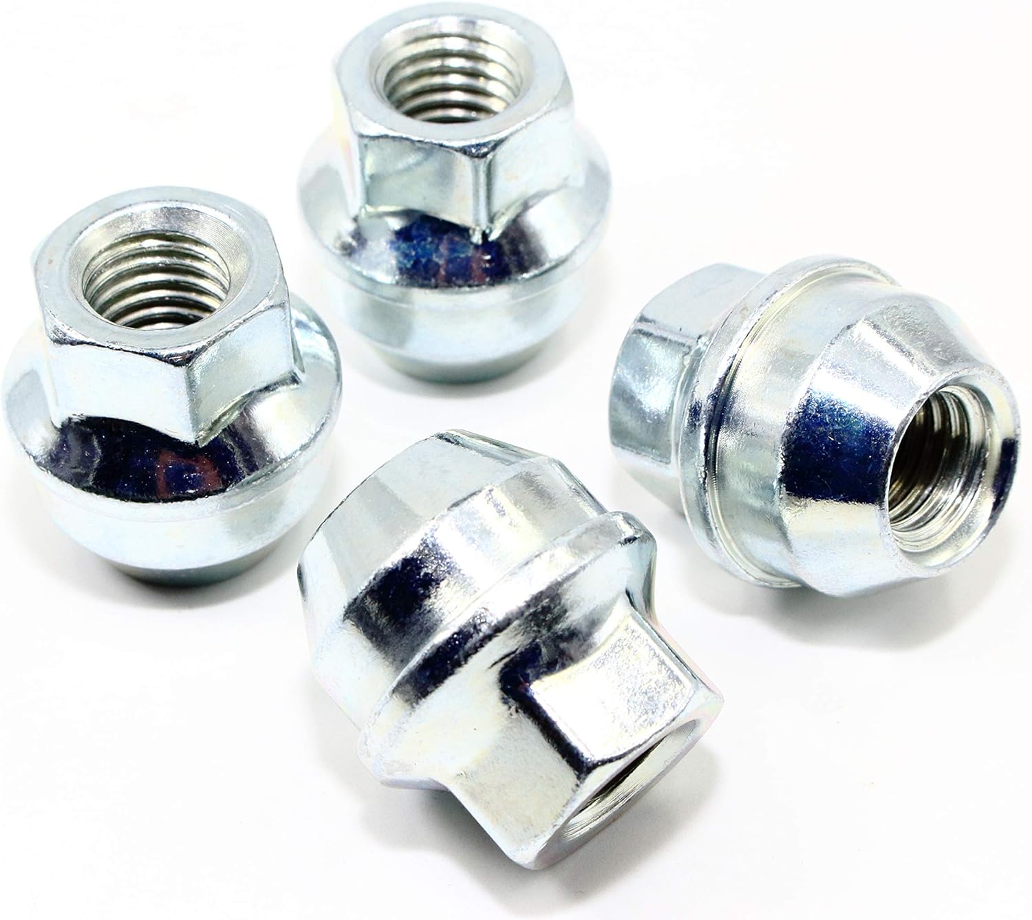 Set of 24 Veritek 14x2.0mm 13/16 Hex 1.22 Inch Chrome OEM Factory Style Large Acorn Seat Open End Wheel Cover Retaining Lug Nuts for Ford F-150 Expedition Lincoln Navigator Factory Wheels