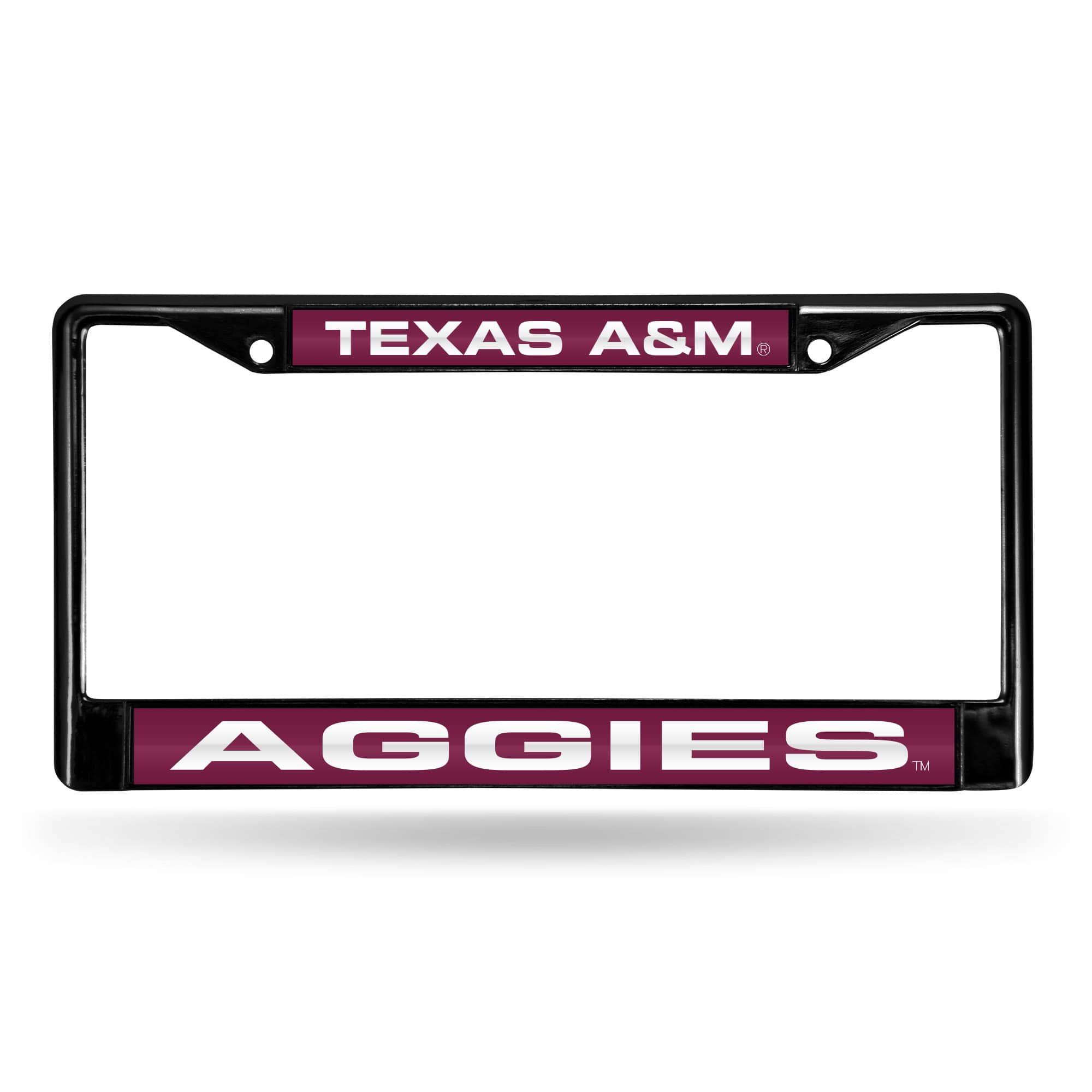 6x22 x 12x22 Black and White College Texas Au0026M Aggies License Plate Cover at christmas.com
