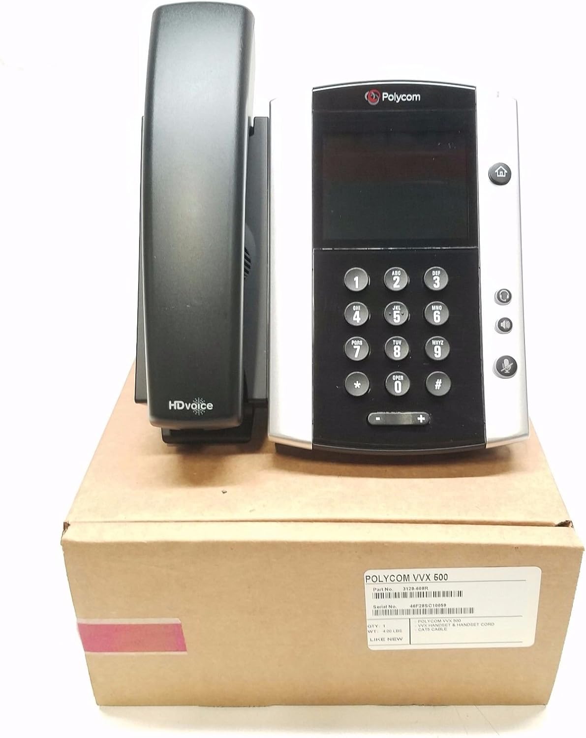 Polycom VVX 500 12-line Business Media Phone, Power Supply Not Included (Certified Refurbished) Pack of 2