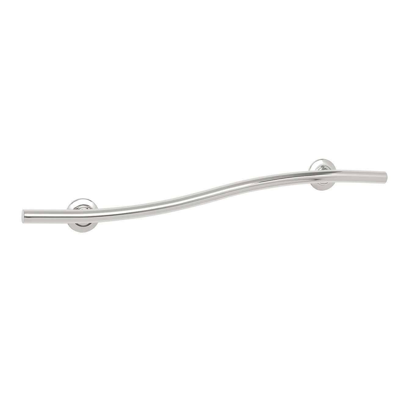 Seachrome GW-3536-QCR Lifestyle u0026 Wellness 36x22 S-Curve Grab Bar Polished Stainless