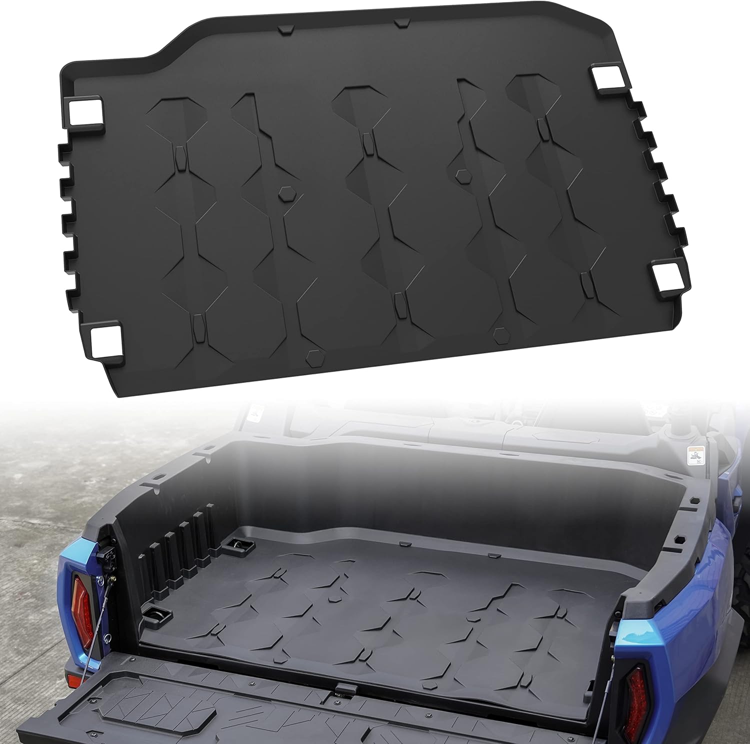 TPE Cargo Bed Mat Liner for Can-Am Commander, LDETXY Rubber Rear Cargo Bed Mat All Weather Protector Slush Liner for Can-Am Commander Max 2021 2022 Accessories