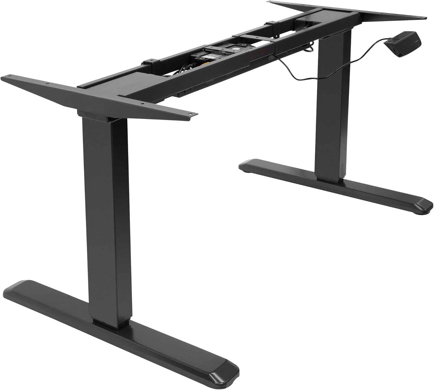 MOUNT-IT! Dual Motor Electric Standing Desk Frame [Heavy Duty 275 lbs Capacity] Ergonomic, Adjustable Height, Sit Stand Base with Programmable Control Panel, Collision Sensor (Black)