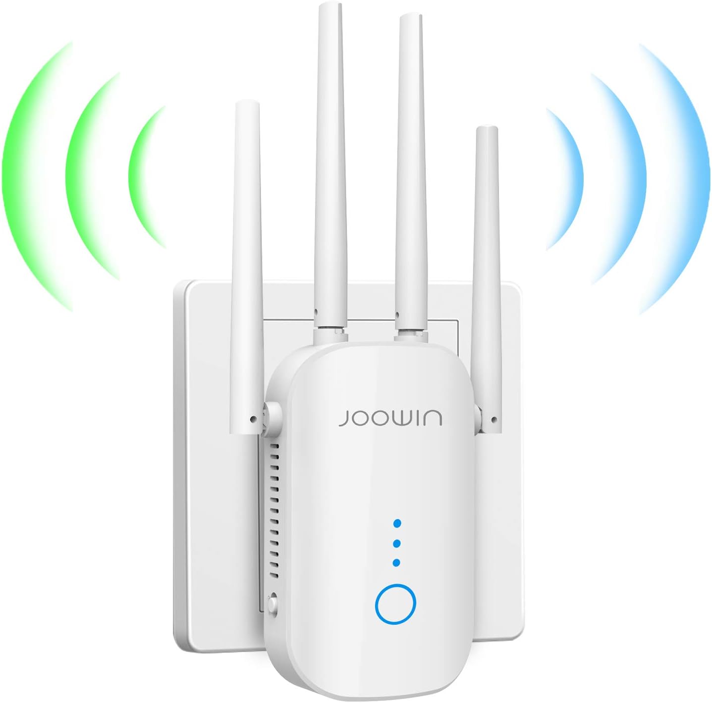 JOOWIN WiFi Extender WiFi Booster 1200Mbps 5GHz & 2.4GHz Dual Band WiFi Range Extender WiFi Repeater, WiFi Extenders Signal Booster for Home, WPS Easy Setup Pack of 2