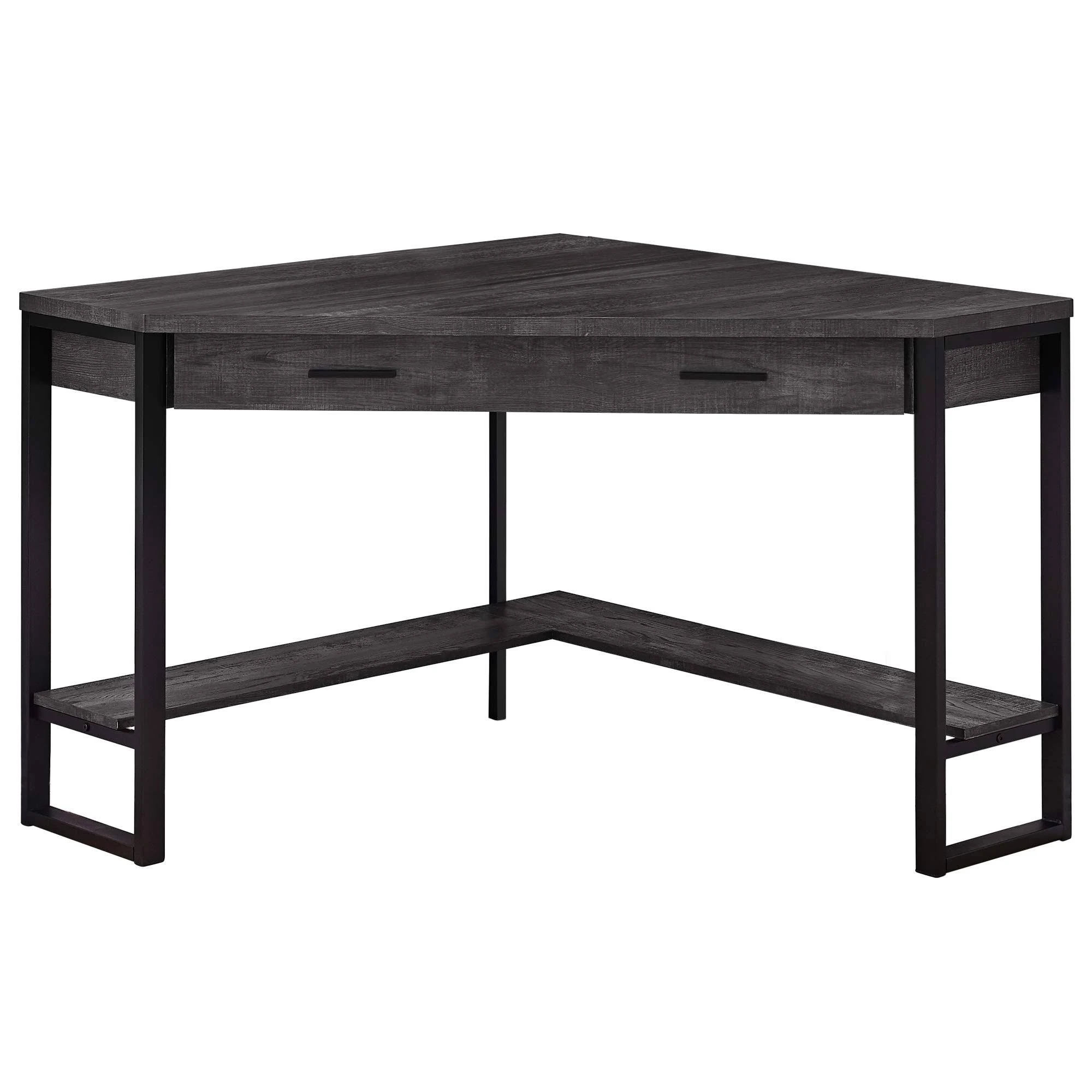 Monarch Computer Desk - 42x22L / Black Reclaimed Wood Corner