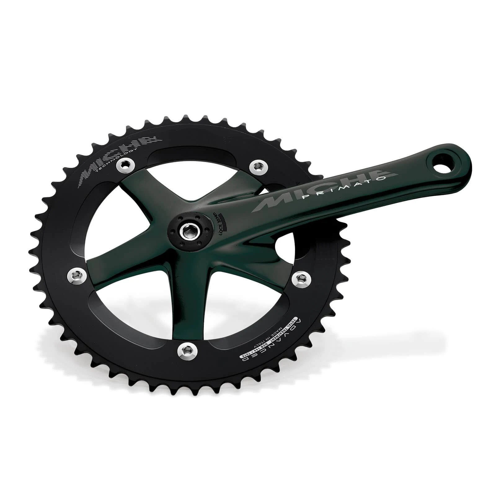 Miche Primato Advanced Track Chainset - Black - 165mm - 48T - Black