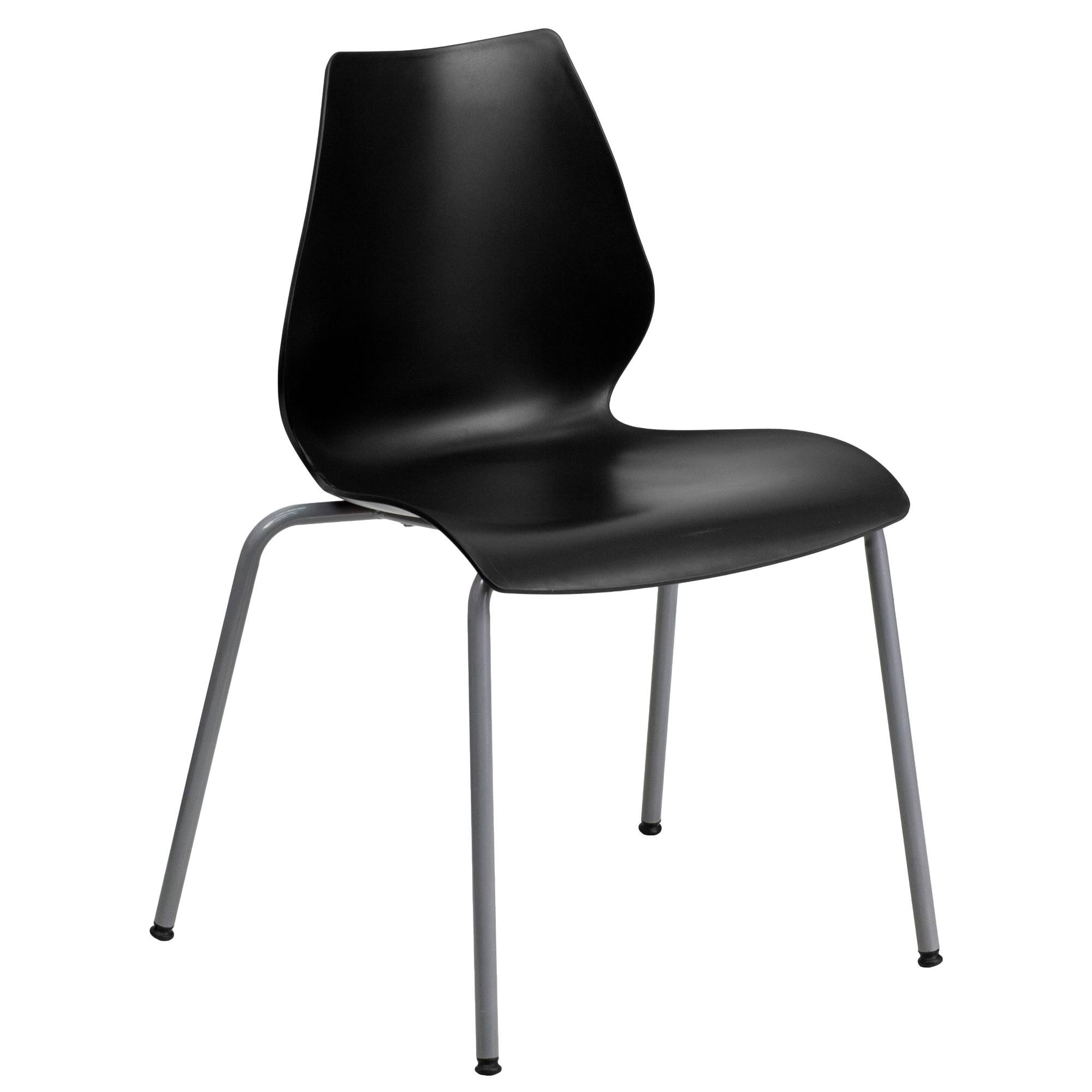 Plastic Stack Chair Black - Riverstone Furniture Collection