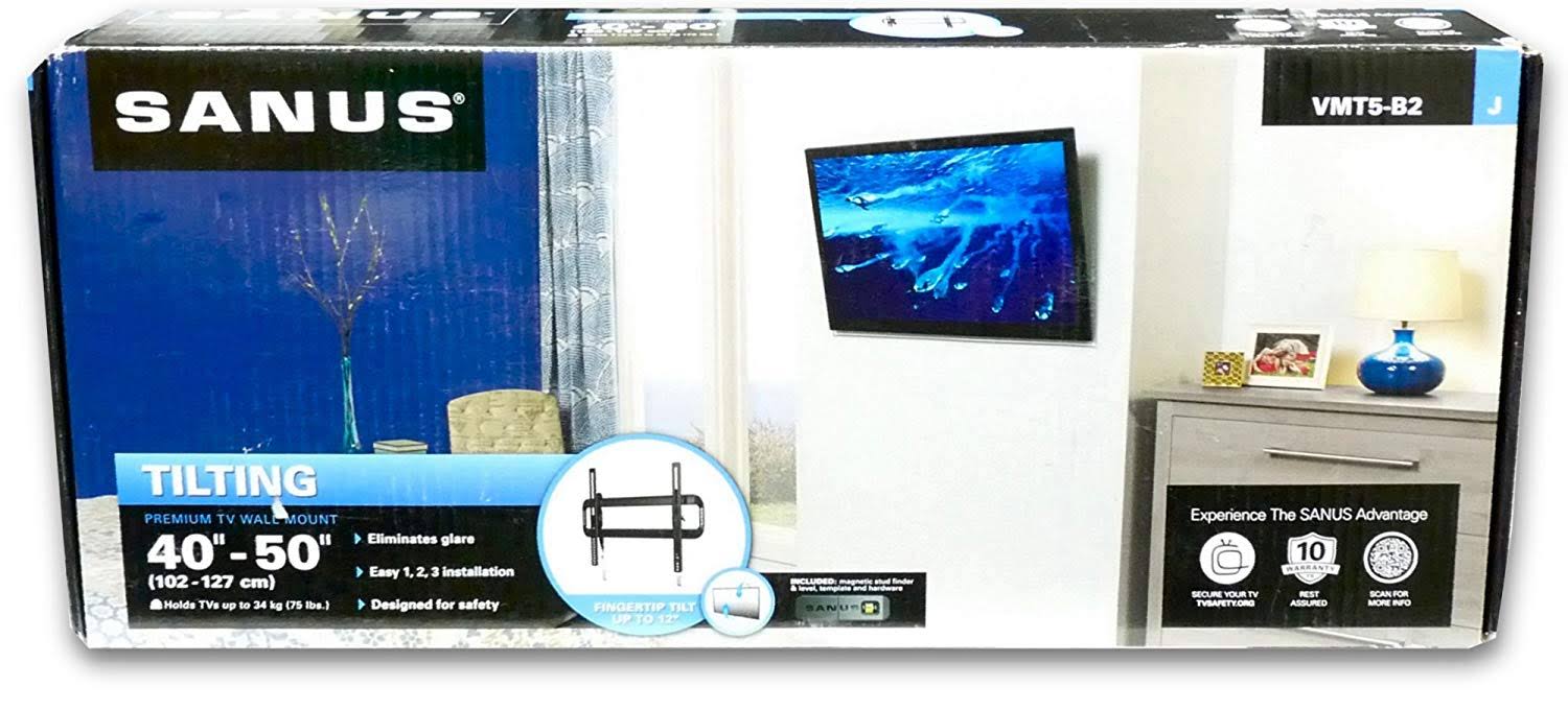 Sanus VMT5-B2 Premium Series Wall Mount for LCD/Plasma Panel 50-Inch - Black