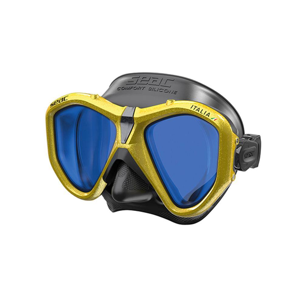 Seac Mask italia S/BL LS Metal Yellow 0750037004367a