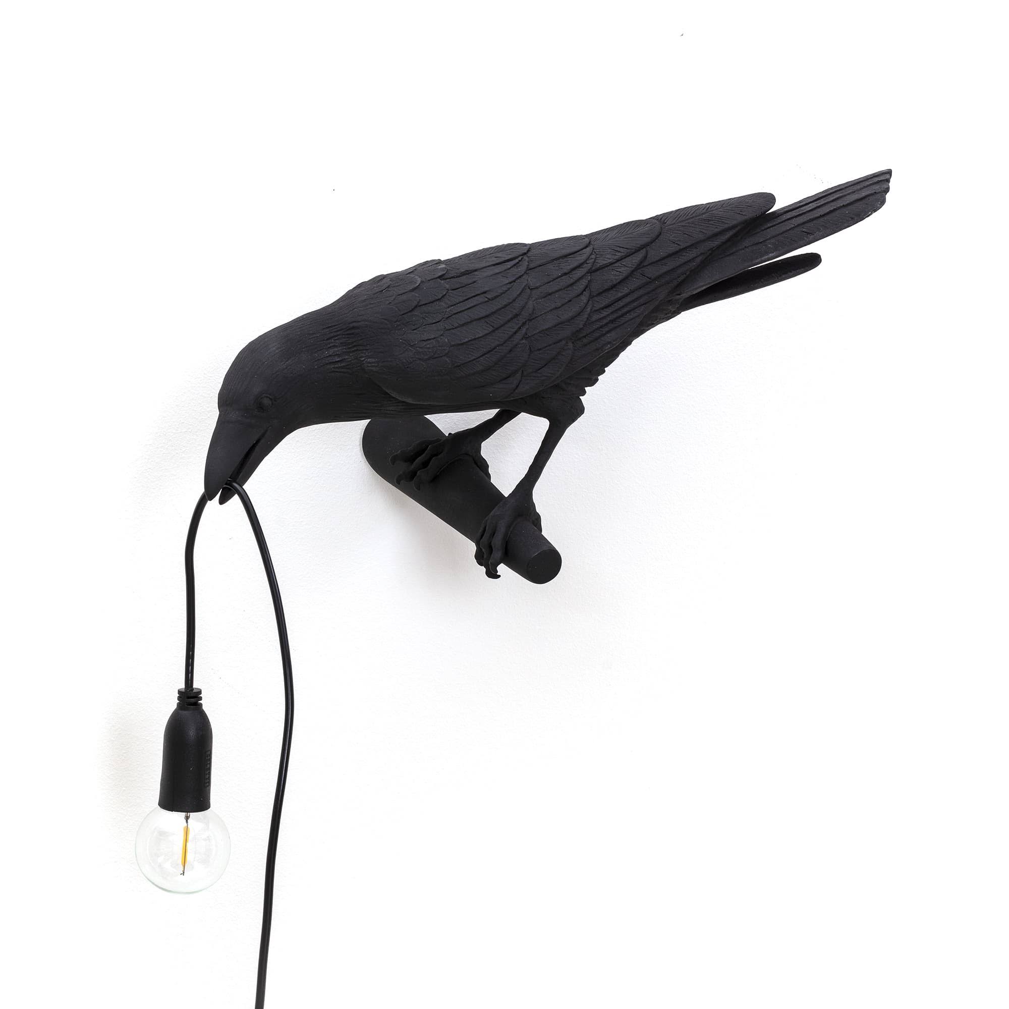 Seletti Black Bird Lamp Looking