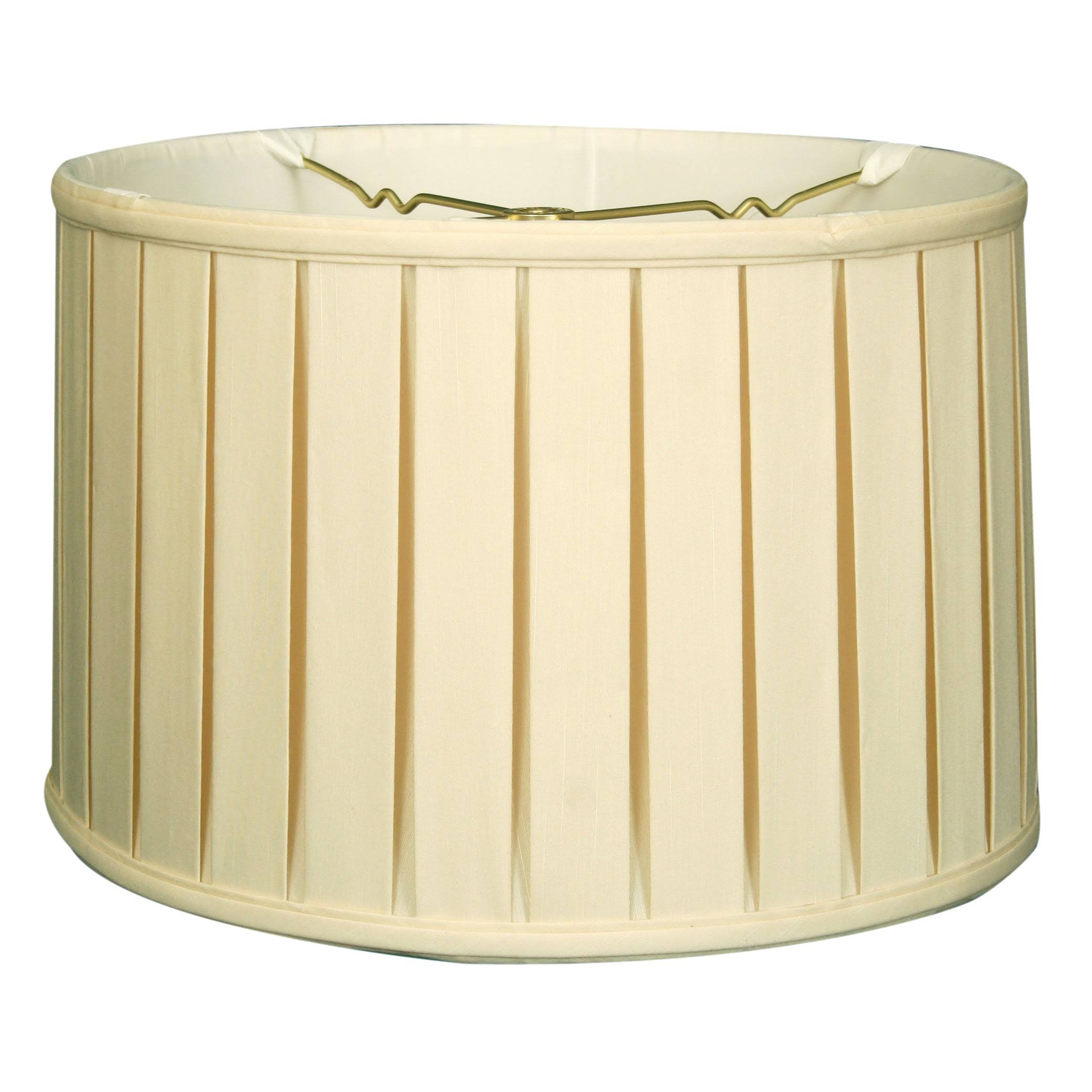 Royal Designs Shallow Drum English Box Pleat Basic Lamp Shade, Black, 17 x 18 x 11.5, 6-Way (Color)