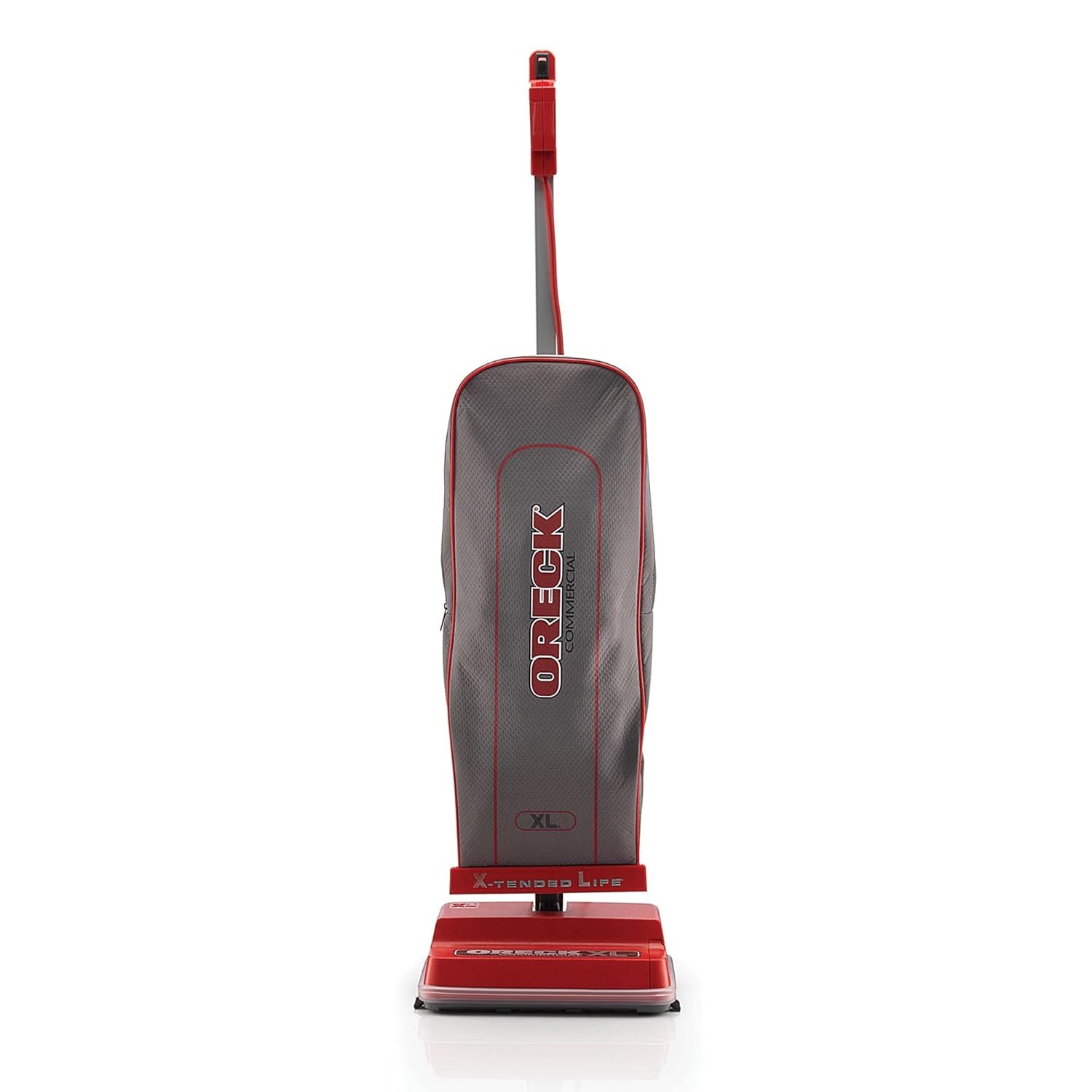 Oreck Commercial Upright Bagged Vacuum Cleaner, Lightweight, 40ft Power Cord, U2000R1, Grey/Red
