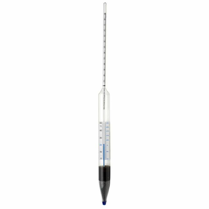 Bel-Art 61822-0900 H-B DURAC Safety 89/101 Degree Brix Sugar Scale Combined Form Thermo-Hydrometer