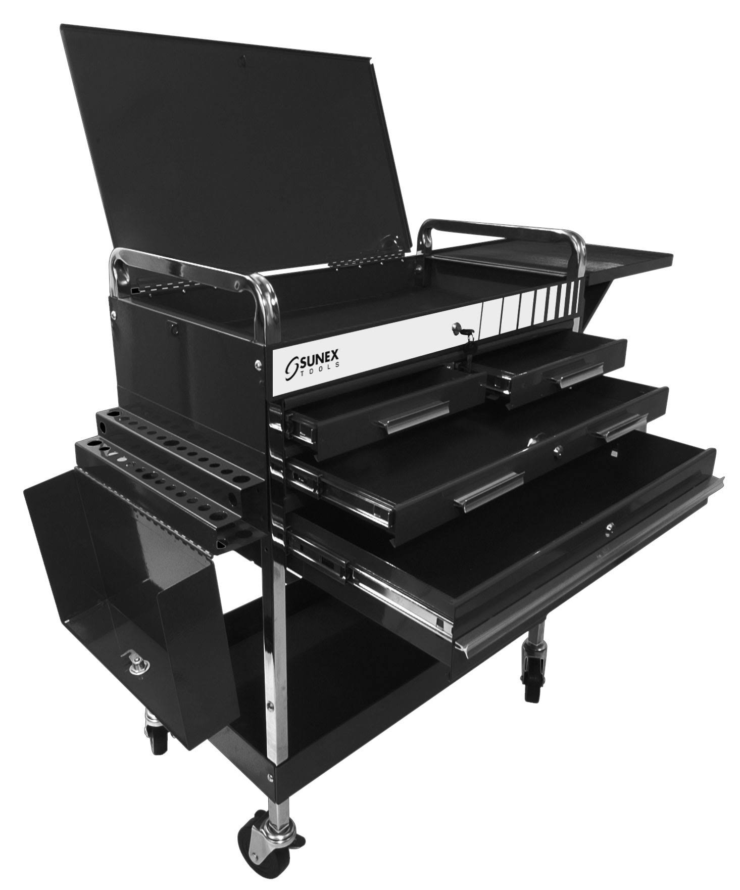 Sunex Tools 8013ABKDLX Deluxe Service Cart - Black