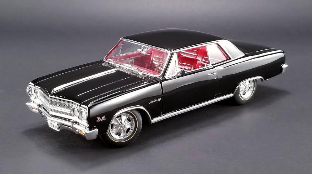 1965 Chevrolet Chevelle Z16 in Black Model Car by Acme 1 18 Scale