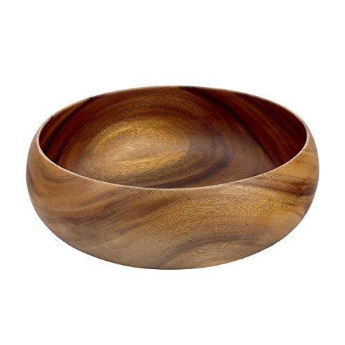 Pacific Merchants Acaciaware Round Calabash Salad Bowl 10 Inches by 4