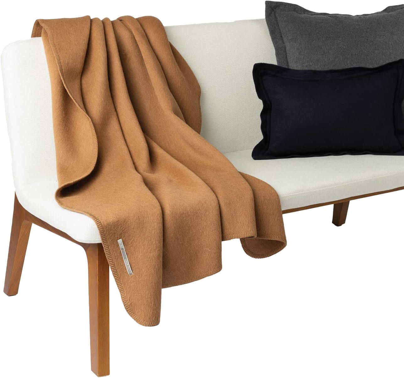 Glamper Alpaca Blanket by Alicia Adams Alpaca | Throws for Couch, Bed or Armchair Winter Blanket |51 x 71 in. Green