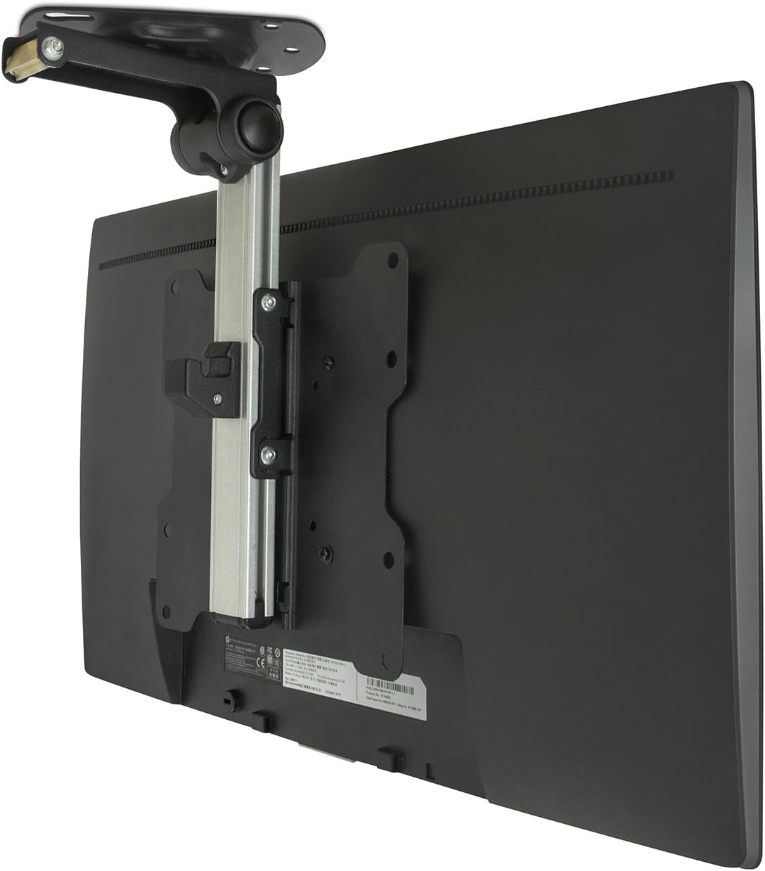 Mount-It! Flip Down TV and Monitor Mount | Ceiling Kitchen Overhead and Under Cabinet Mount | Fits Flat Screens 13 15 17 19 21.5 24 27 32 37 Inches | VESA Compatible 75 - 200 | Height Adjustable Pack of 2