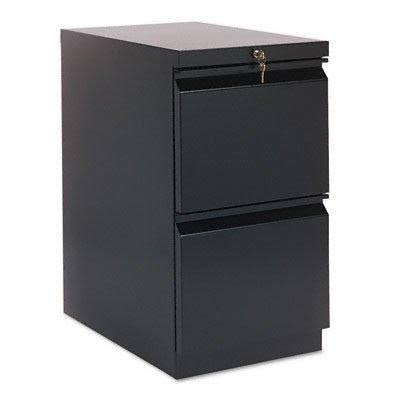 HON 33823RP Efficiencies Mobile Pedestal File w/Two File Drawers 22-7/8D Black