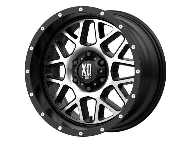 XD Series XD820 Grenade 18x9 8x6.5x22 -12mm Black/Machined Wheel Rim 18x22 inch