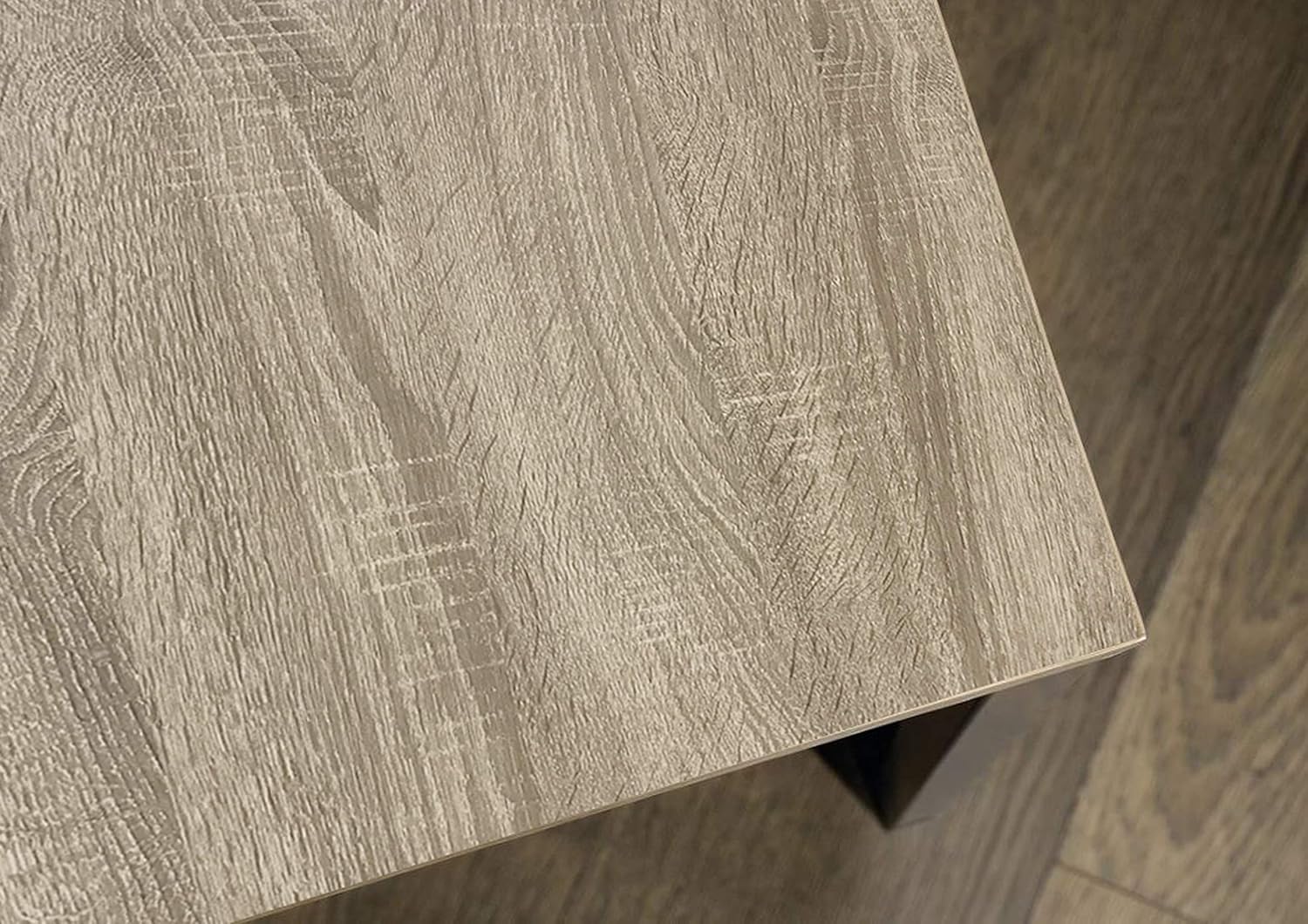 Safdie & Co. End Night Stand/Bedside Accent Table Black Metal, Dark Taupe Wood - Pack of 2