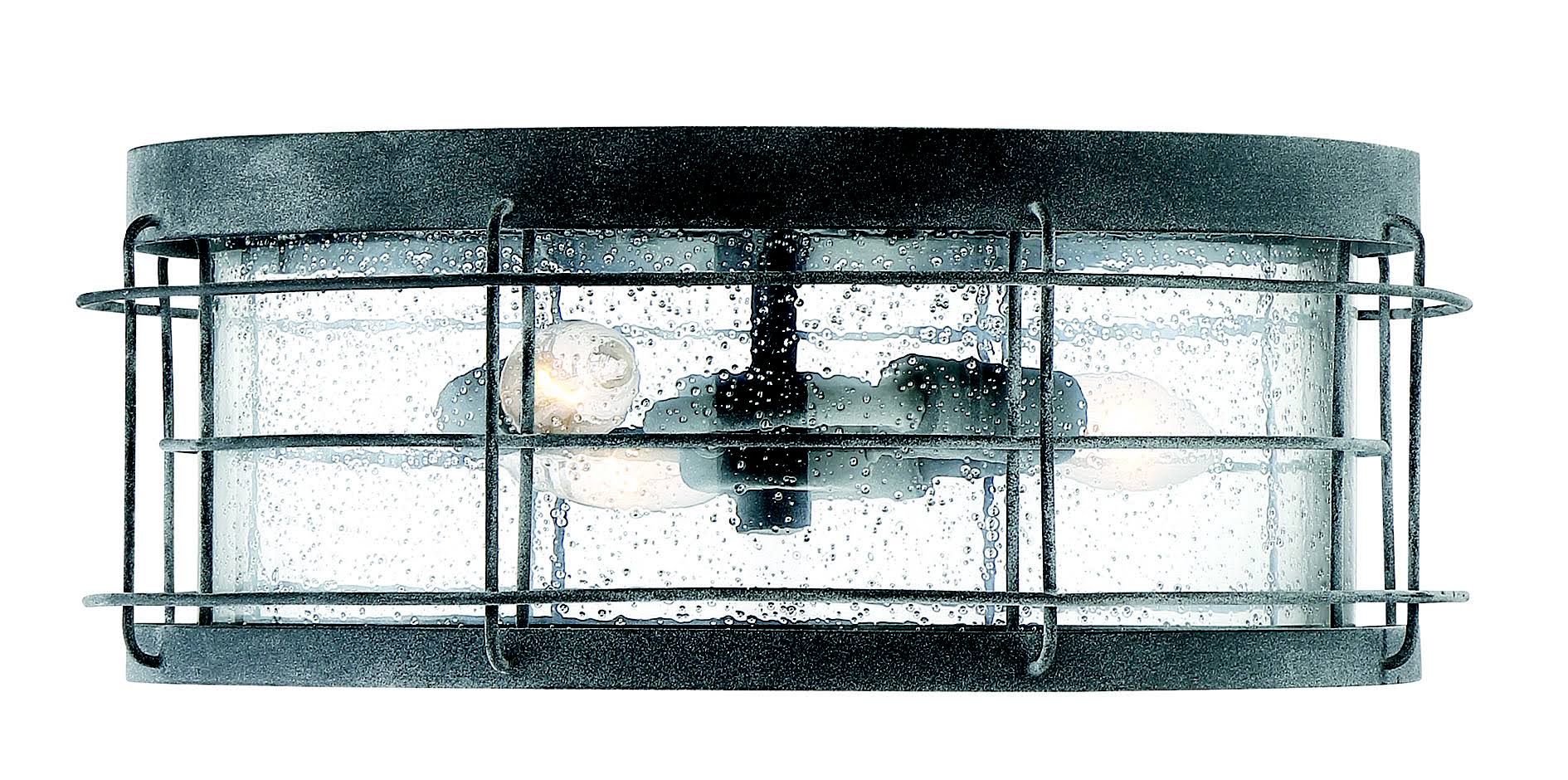 Savoy House Fletcher Outdoor|Flush Mount Oxidized Black 3 Light