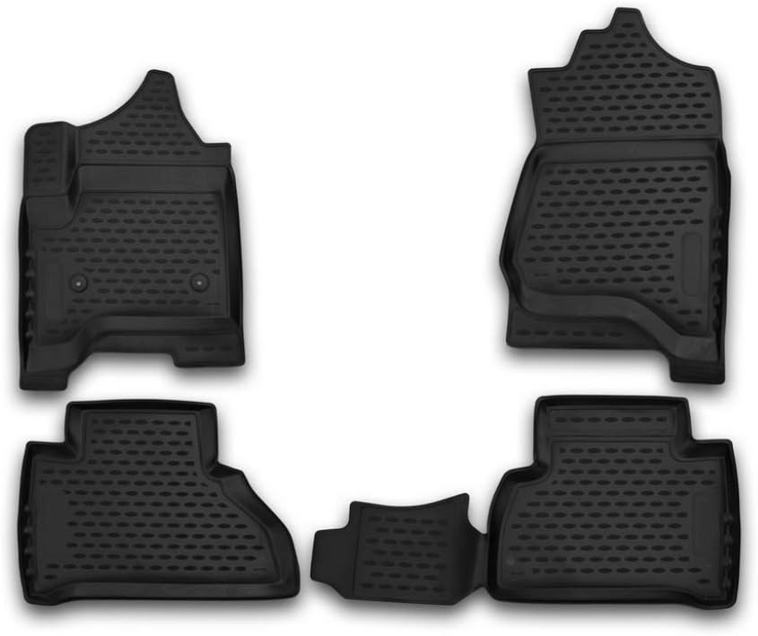 Fits 2017-2022 Tesla Model 3 Floor Mats Front & 2nd Row Seat Liner Set All Weather Full Set Liners (Black)