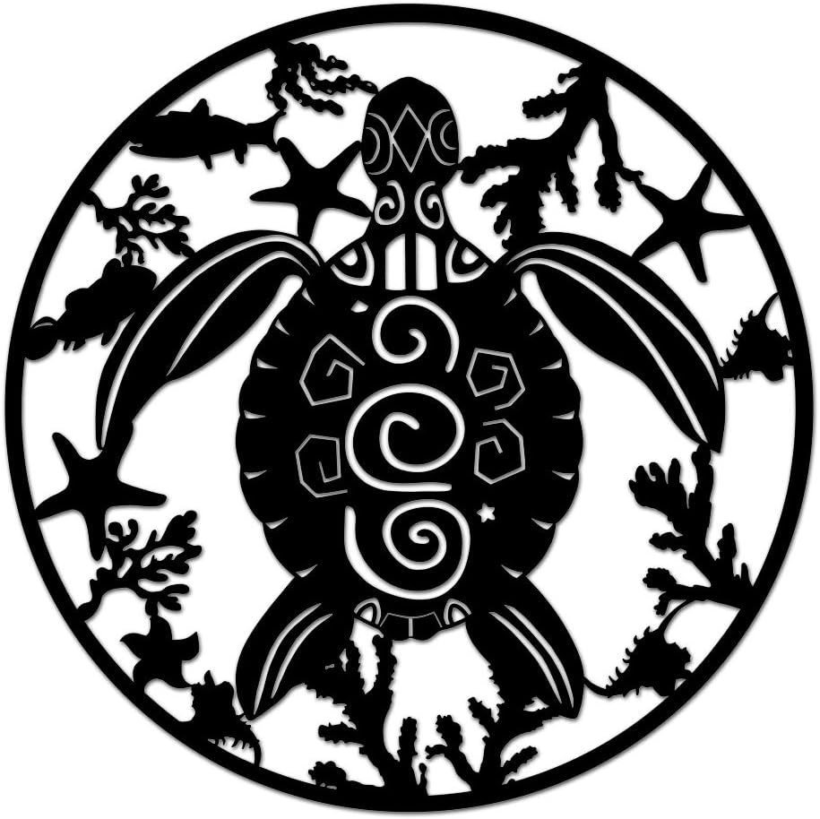Nachic Wall Turtle Metal Wall Art Sea Animal Metal Art Decorations for Walls In Living Room Bedroom Metal Wall Sculptures Home Decor