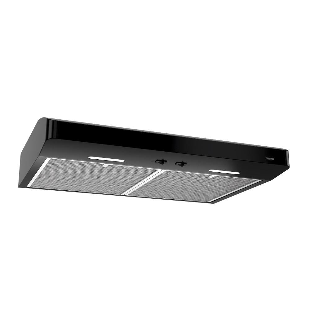 Broan 30-in Convertible Black Undercabinet Range Hood | CRSF130BL