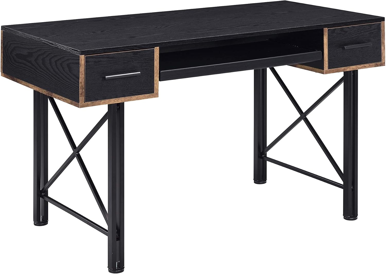Acme Furniture Settea Writing Desk, Rustic Oak and Black