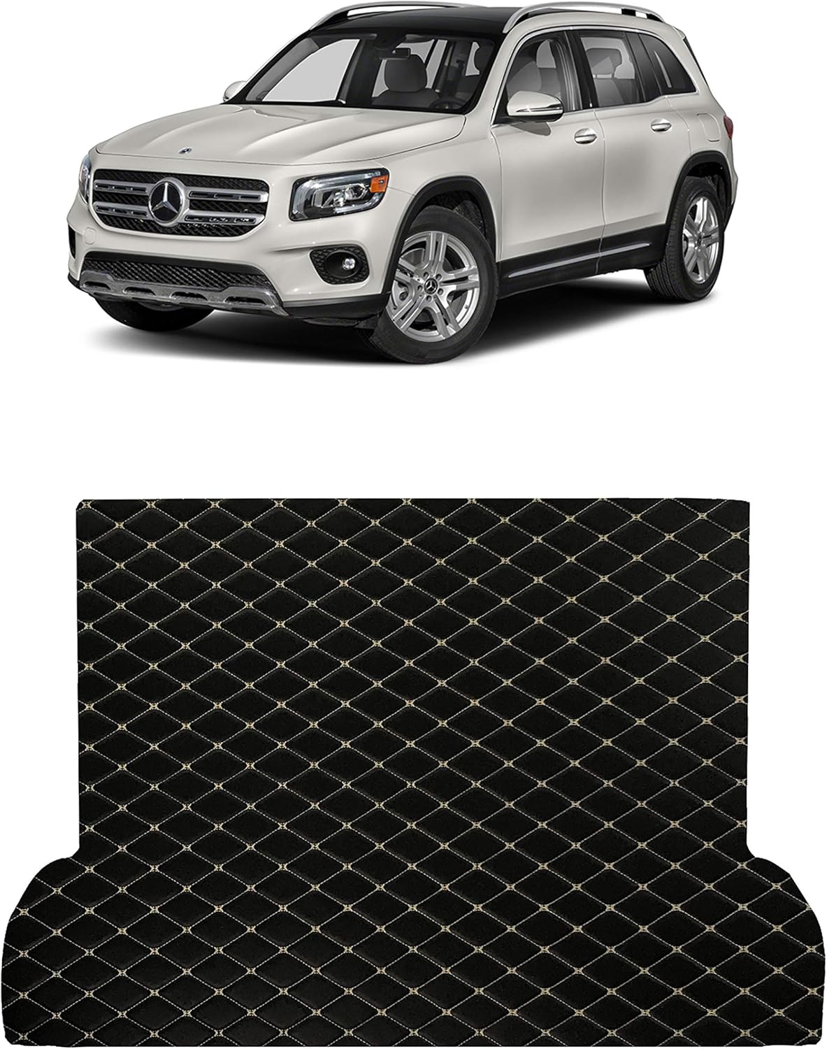 Custom Fit [Made in USA] All Weather Heavy Duty Full Coverage Floor Mat Floor Protection [1st and 2nd Row] for 2020 2020 Mercedes Benz GLB Class GLB 250 4 Matic - Black Single Layer