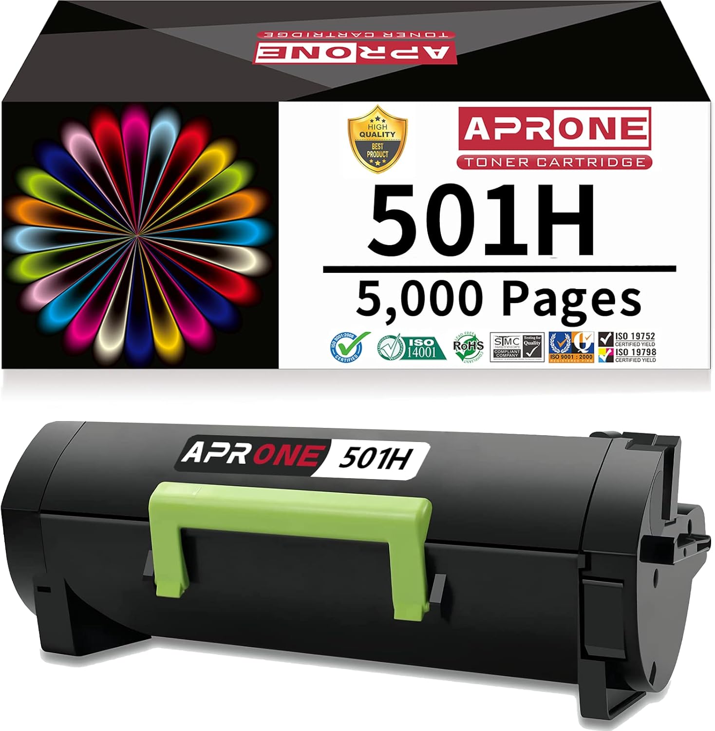 Remanufactured Lexmark 501H 50F1H00 501X 50F1X00 Toner Cartridge for Lexmark 501H 50F1H00 Toner Work for MS310dn MS312dn MS315dn MS410dn MS415dn MS510dn MS610dn Printer (5,000 Pages,Black) Pack of 2