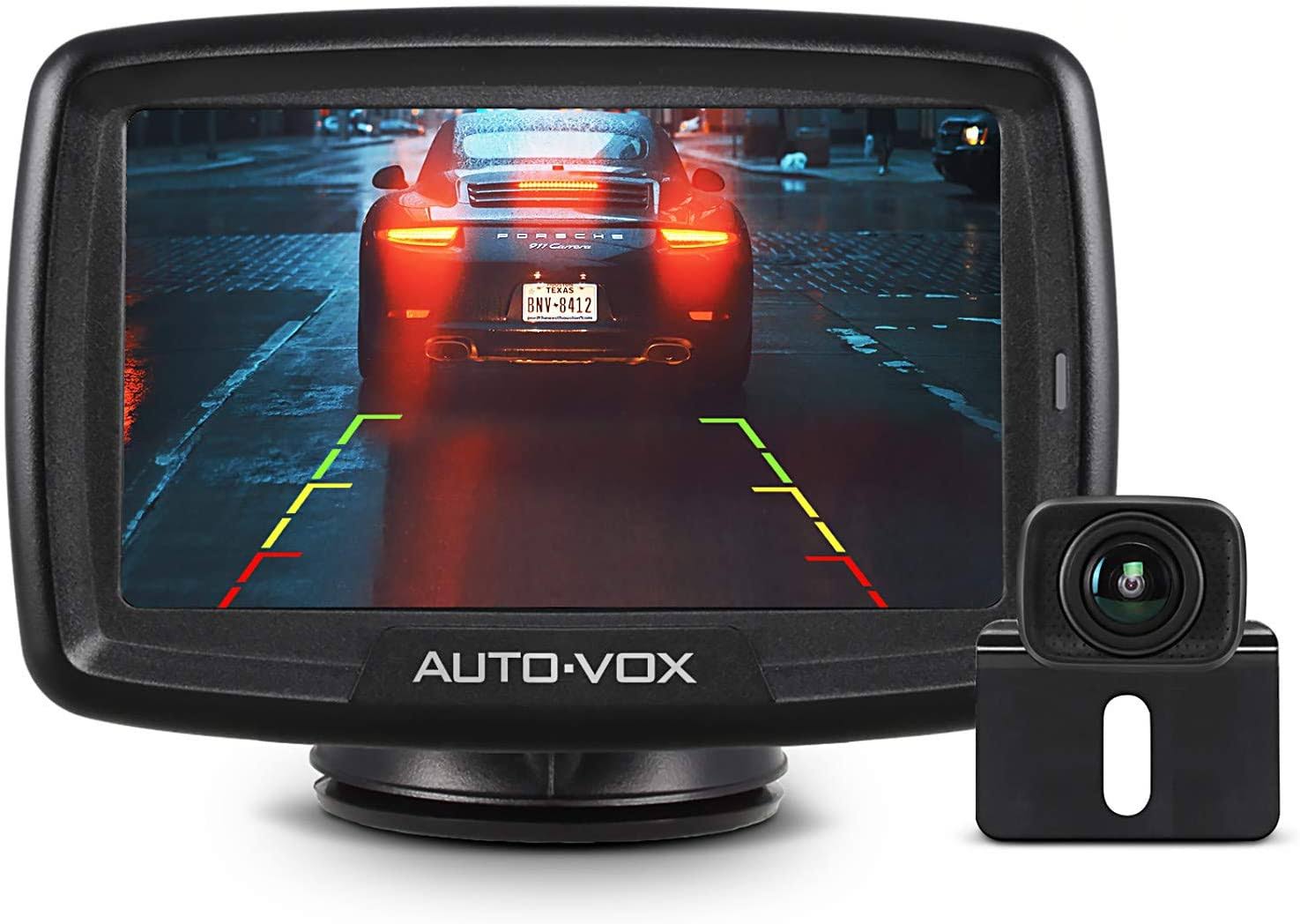 AUTO-VOX CS-2 Digital Wireless Reversing Camera Kit, Stable Signal Rear Camera, Super Night Vision Backup Camera and 4.3x22 Rear