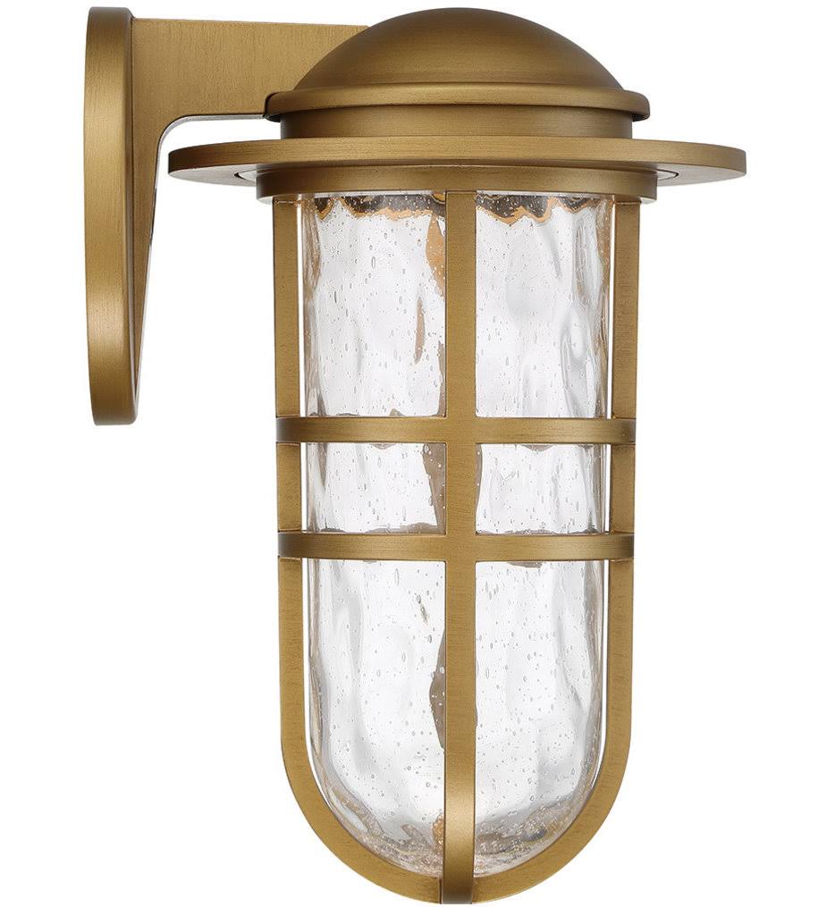 WAC WS-W24513 Steampunk 13x22 10W LED Outdoor Wall Sconce Aged Brass