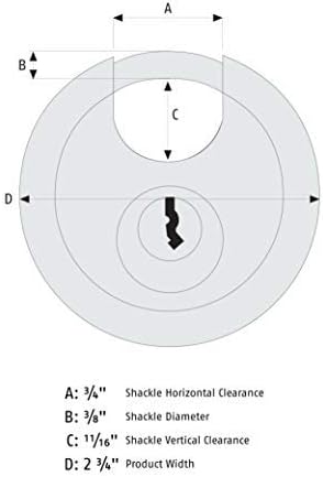 ABUS 20/70 Diskus Stainless Steel Padlock with 3/8