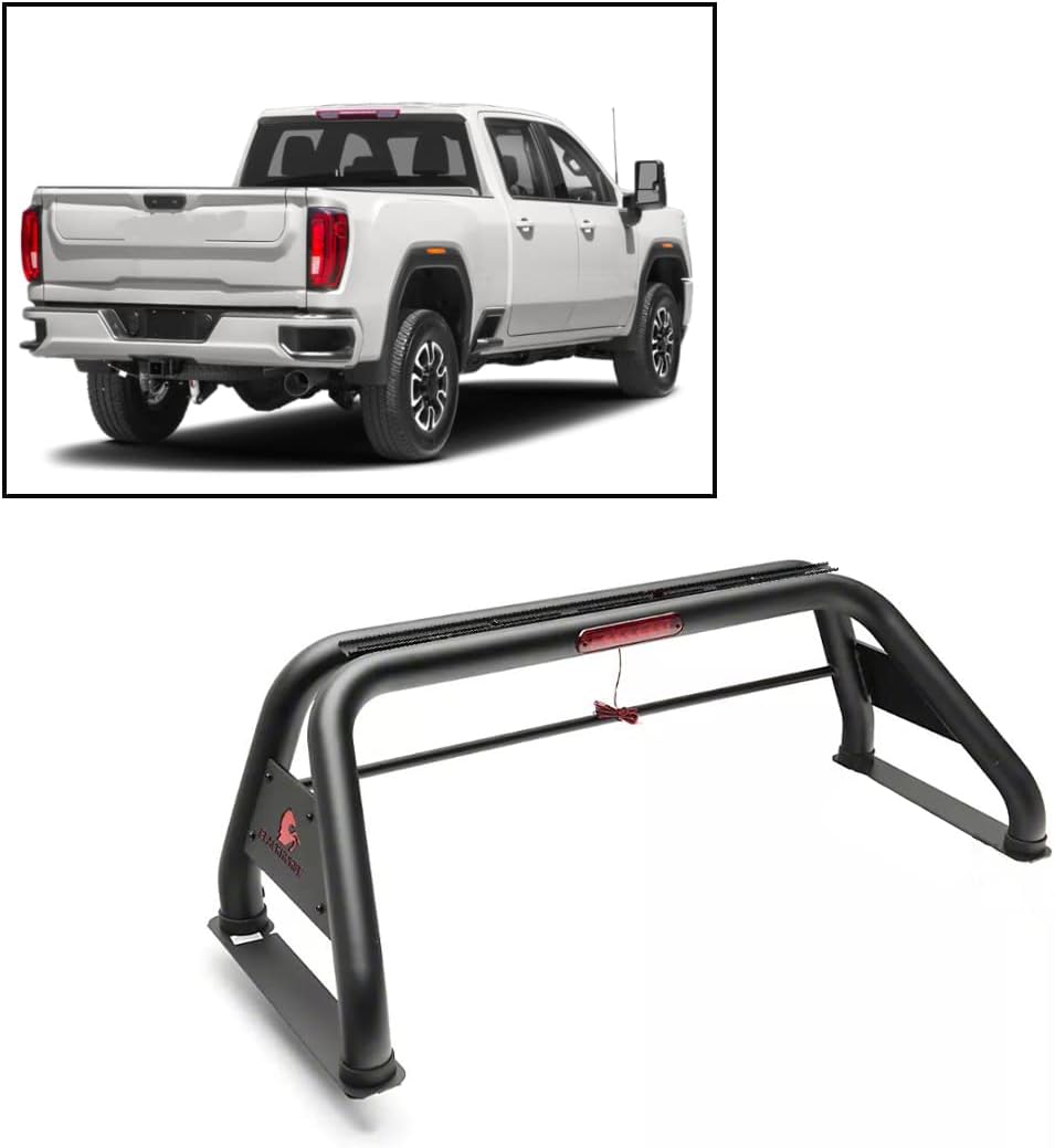 Black Horse Classic Roll Bar Compatible with 2000 to 2022 Nissan Ram Chevrolet Ford GMC Toyota Titan 3500 2500 Silverado F-150 Sierra 1500 2500 3500 Tundra XD Black RB001BK