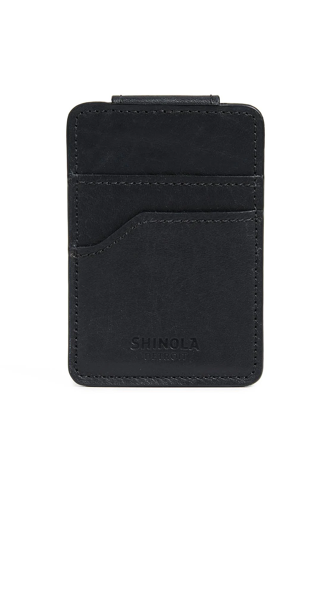 Shinola Magnetic Money Clip Card Wallet - S0310009538 - Black