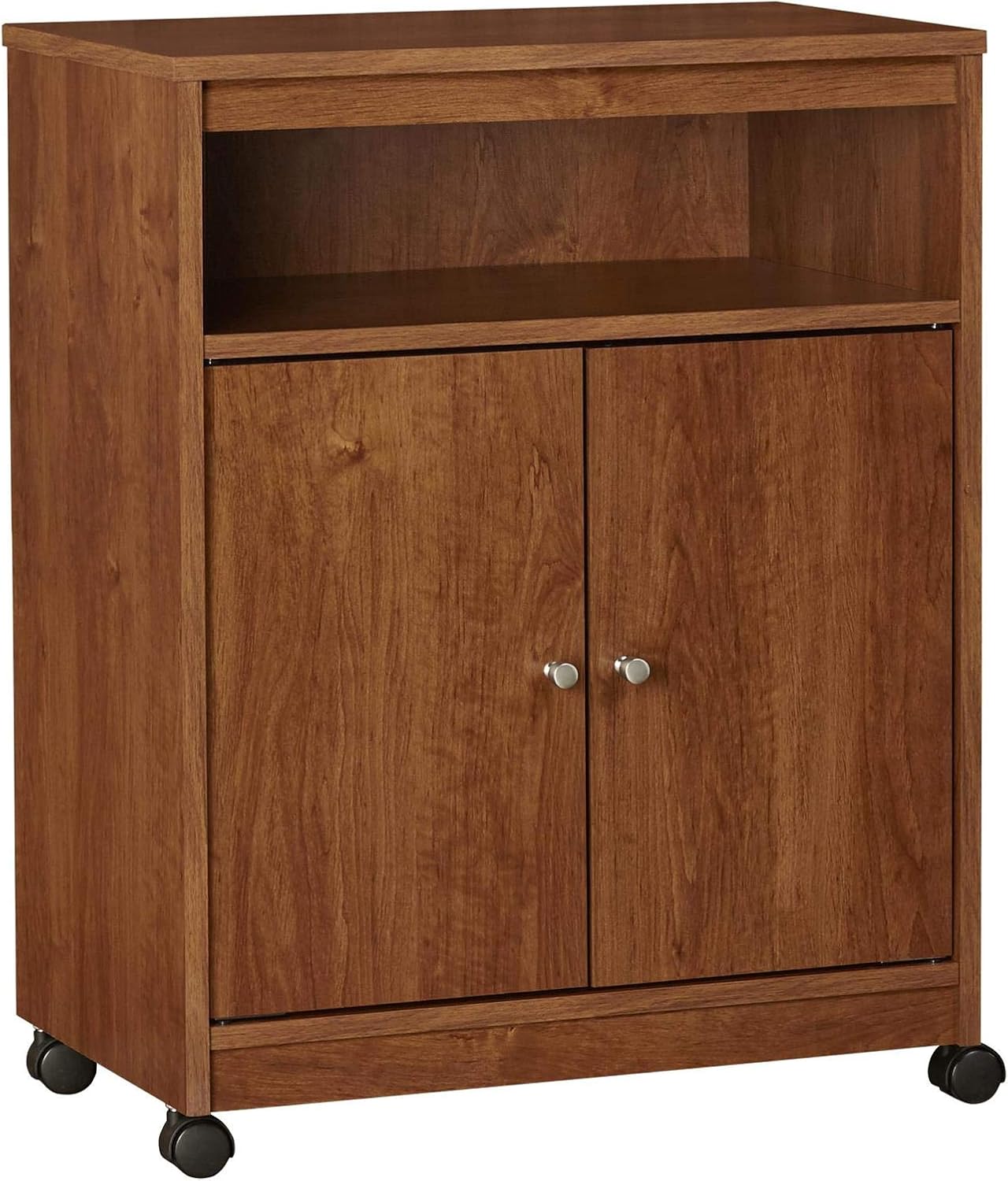 Ameriwood Home Landry Microwave Cart, Brown Oak Pack of 2