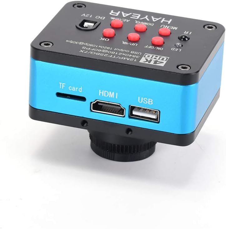 HAYEAR 4K UDH 2160P 1080P HDMI USB Industrial Microscope Camera for Machine PCB Board CPU Repair Soldering；PC Support Windows/Mac/Linux System