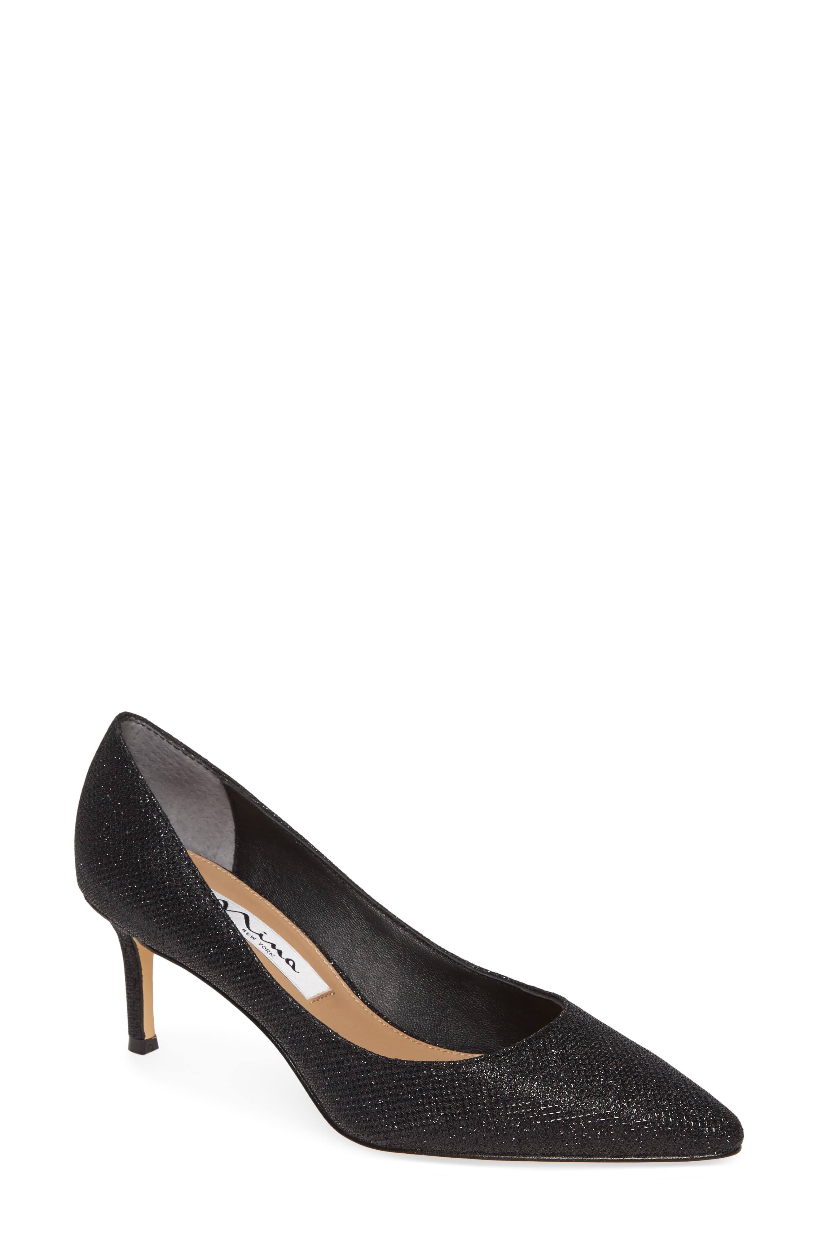Nina Nina60 Mid Heel Pumps - True Black