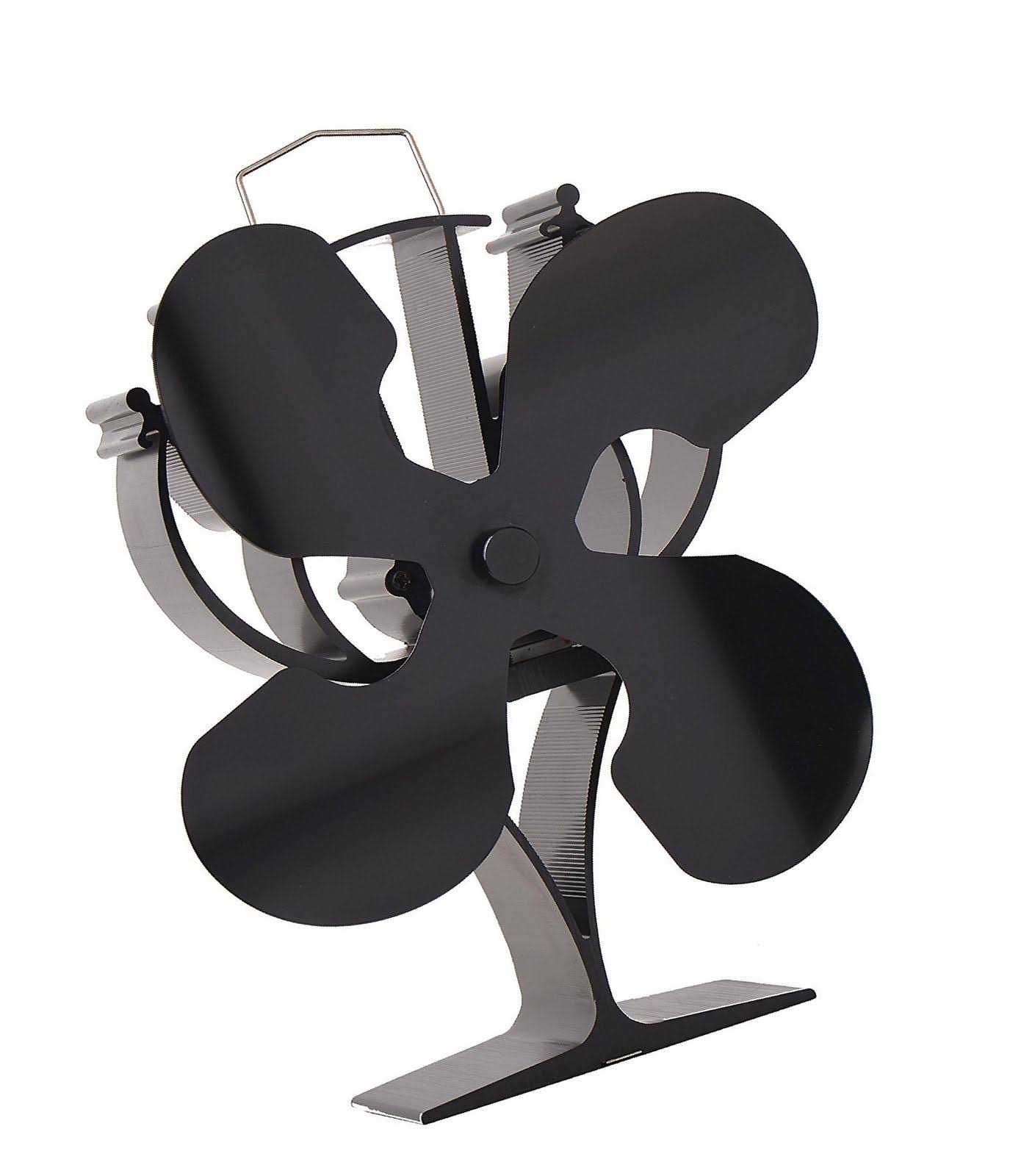 Voda New Designed 4 Blades Heat Powered Stove Fan for Wood/Log Burner/Fireplace