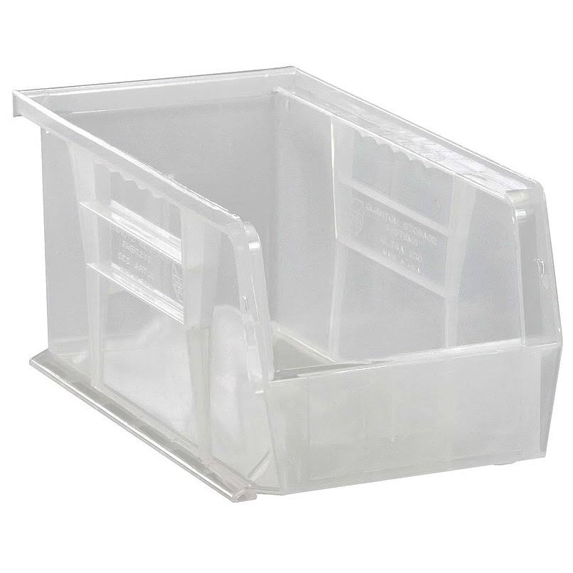Quantum Plastic Storage Clear-View Ultra Hang and Stack Bin 10-7/8