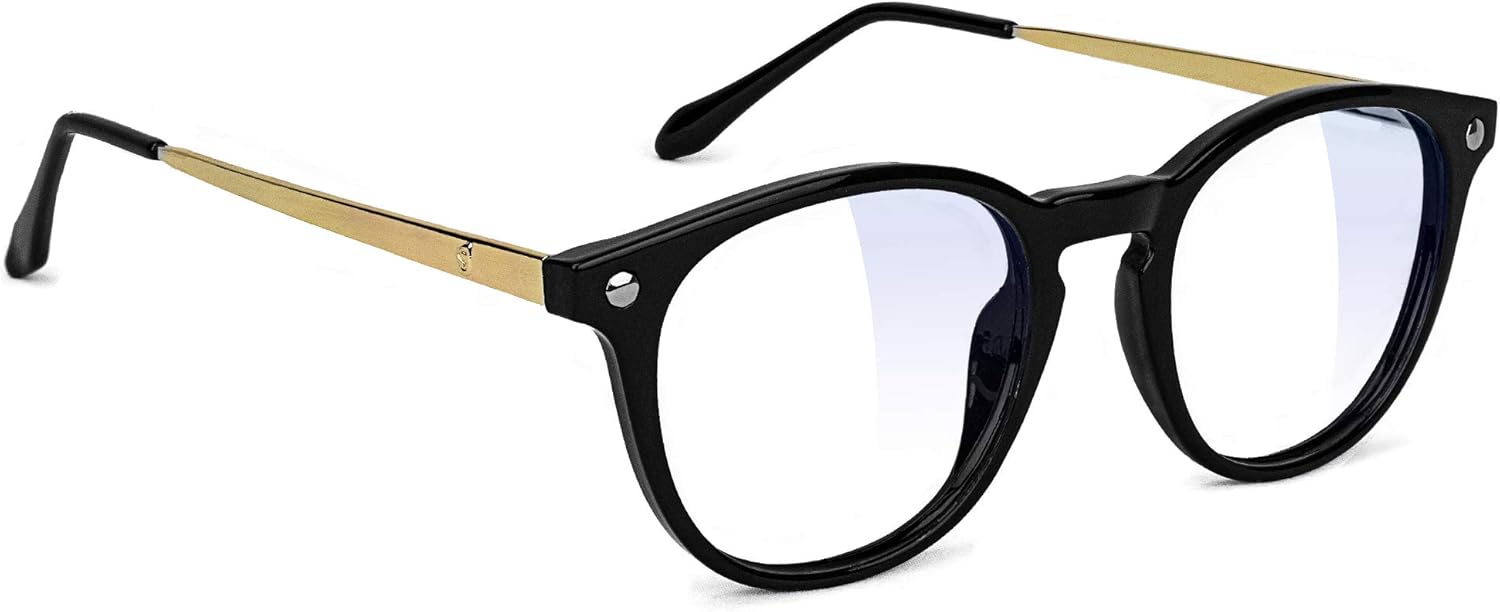 GLASSY Aria Premium Plus Blue Light Blocking Glasses, Anti Eyestrain and fatigue, Glasses for Computer and Gaming Pack of 2